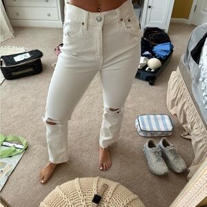 Daze Denim Shy girl cropped flare white jeans